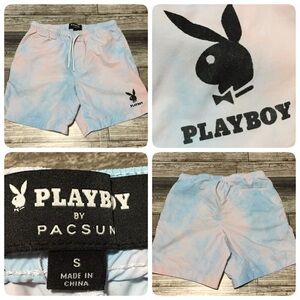 Playboy By Pacsun Tie Dye Nylon Shorts Men’s S Pink Blue (Inseam 6.5)